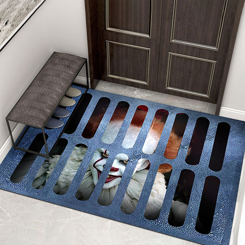 Clown grimace floor mat