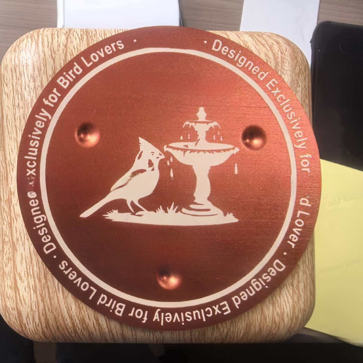 Copper Bird Bath Cleaning Disc