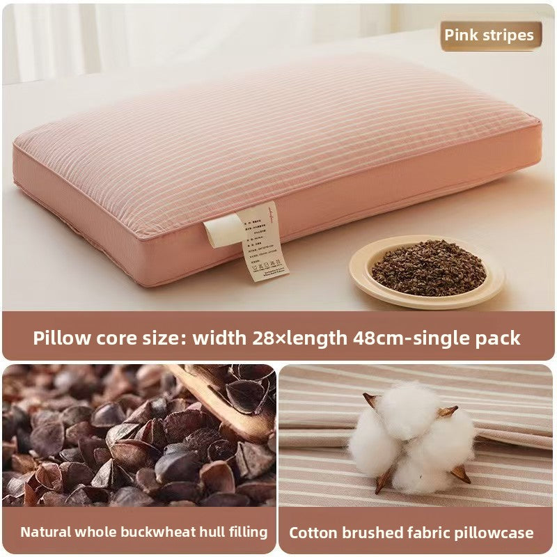 Cotton Covered Buckwheat Support Pillow