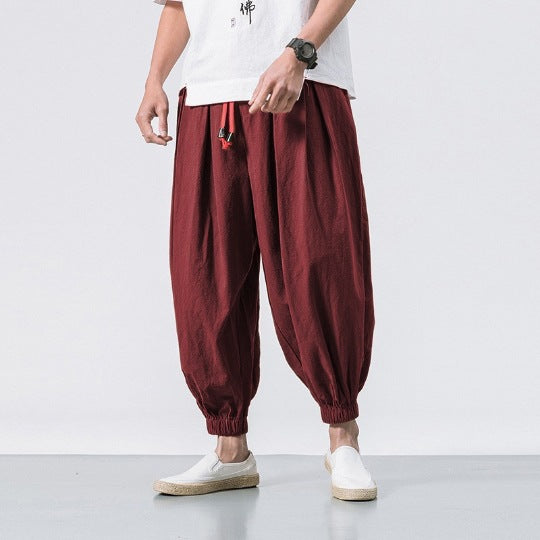 Cotton Linen Men's Casual Pants