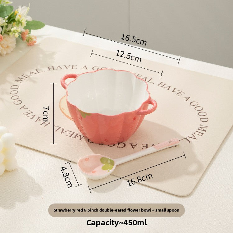 Cream Style Double Ear Soup Bowl