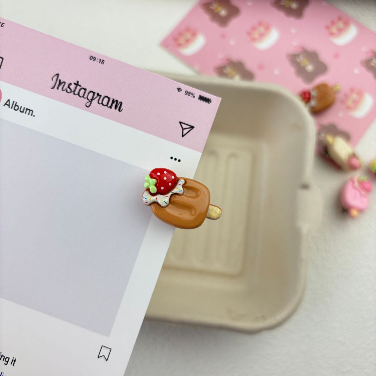 Creative Cartoon Ice Cream Hair Clip