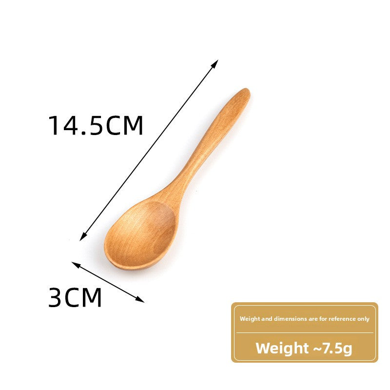 Creative Long Handle Solid Wood Soup Spoon Rice Spoon