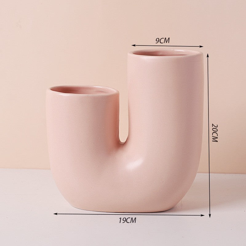 Creative Plain-Fired Ceramic Vase