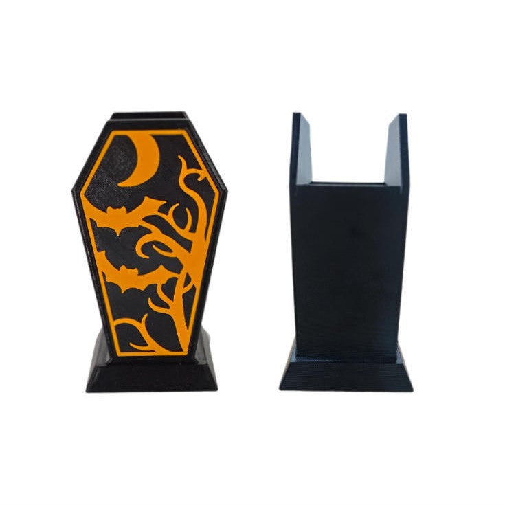 Cross-Border Gothic Coffin-Shaped Spider Web Makeup Brush Holder Bedroom Dresser Decoration Ornaments Creative Ornaments