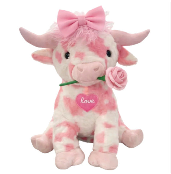 Cross-Border New Highland Cow Plush Highland Cow Calf Stuffed Doll Year of the Ox Mascot Brown
