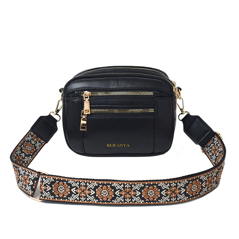Cross-Border New Women's Crossbody Bag Multi-Zipper Single Shoulder Trendy Fashion Versatile Commuter Crossbody Handbag