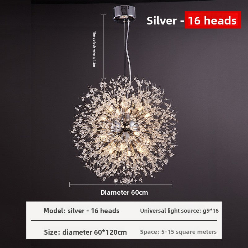 Crystal chandelier restaurant lamp