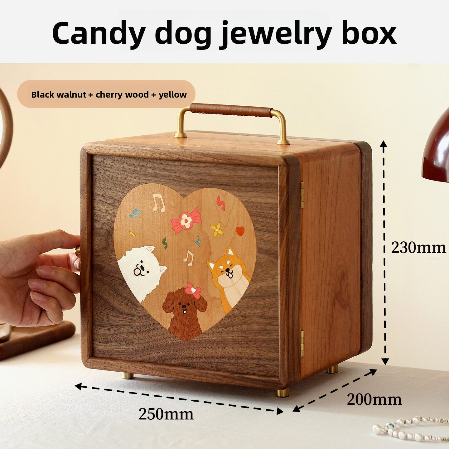 Cute Solid Wood Multi-Layer Jewelry Storage Box