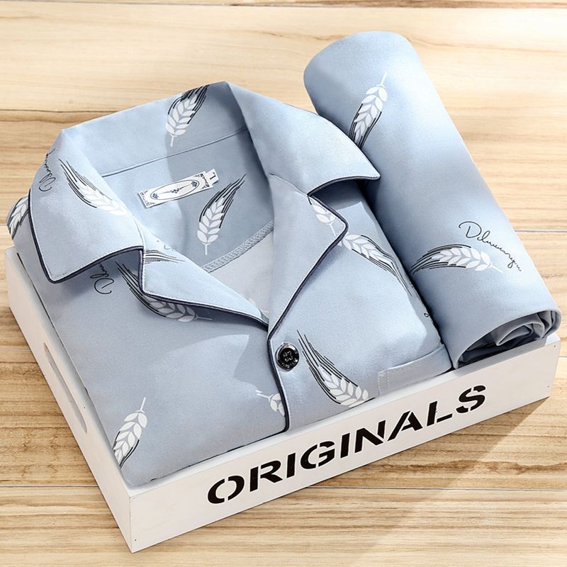 Pajamas Men's Spring & Autumn Long-sleeved Homewear Suit