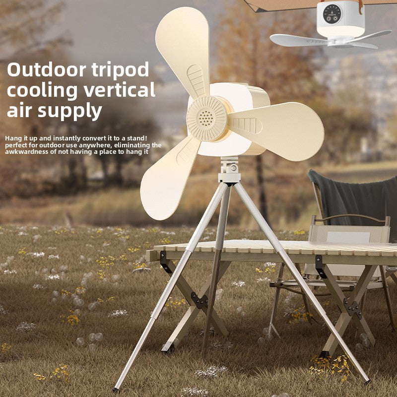Smart Rechargeable Ceiling Fan with LED Light Quiet Airflow