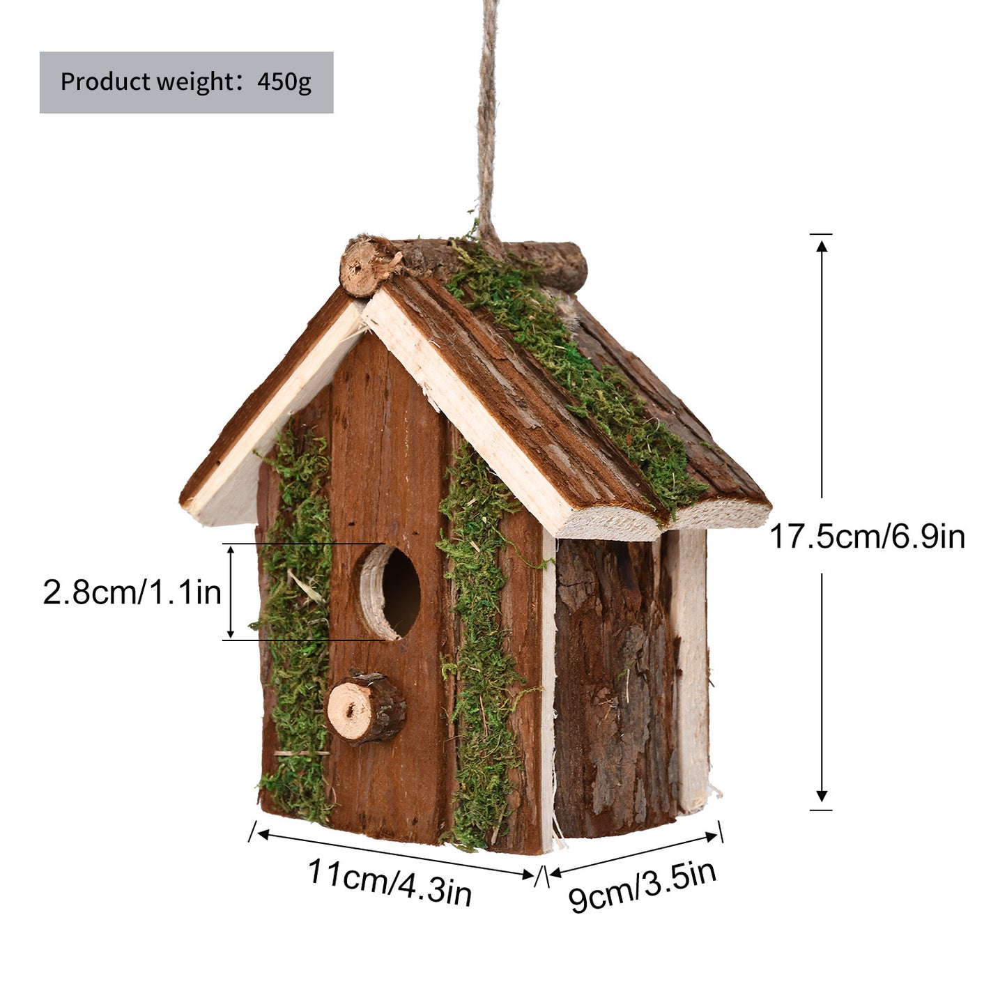 Decorative Wooden Bird House for Garden