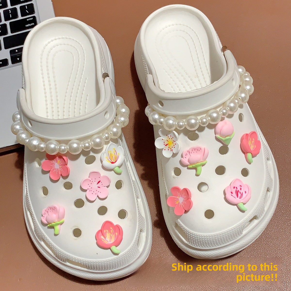 Detachable Floral Shoe Buckles