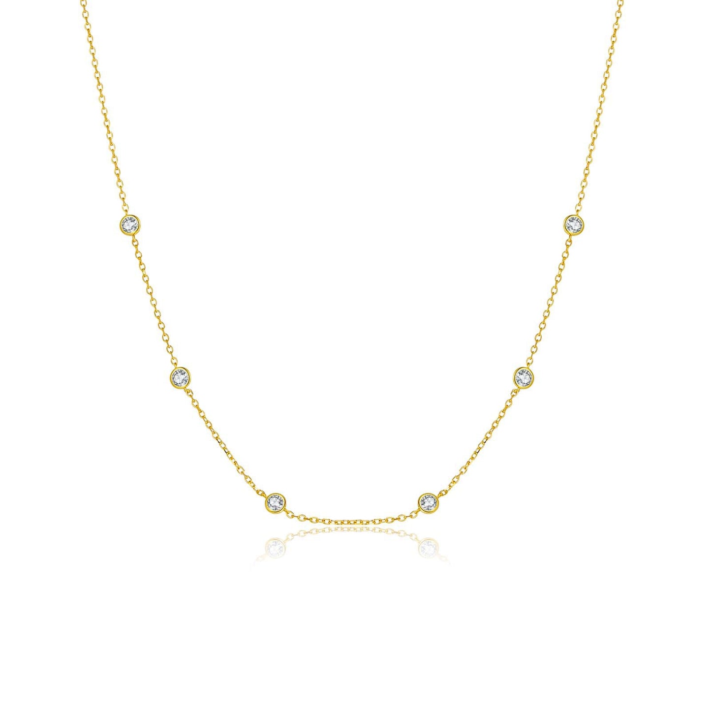 Diamond Encrusted Geometric Copper Necklace