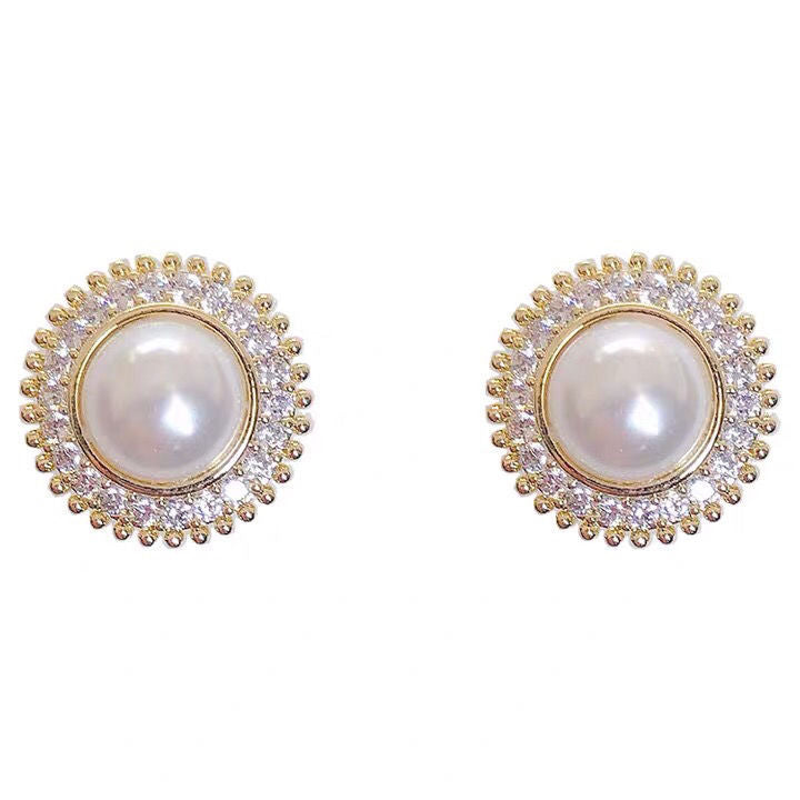 Diamond-studded earrings