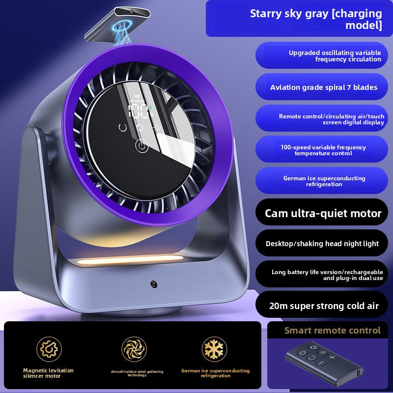 Digital Display USB Desktop Fan with Remote Control