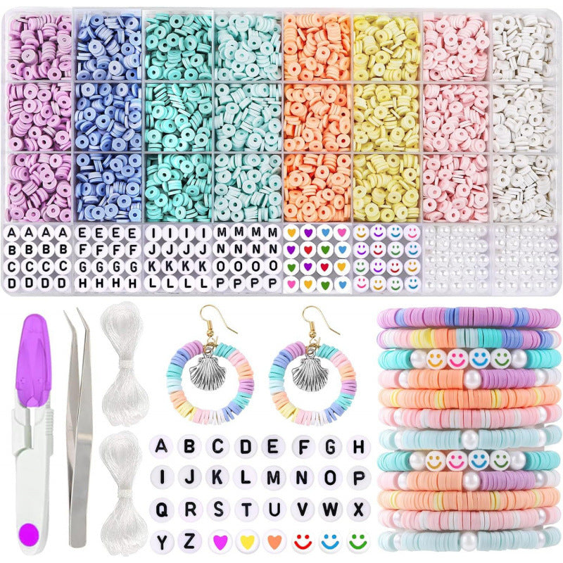 DIY 32-Grid 4000-Piece Soft Clay Beads Craft Kit