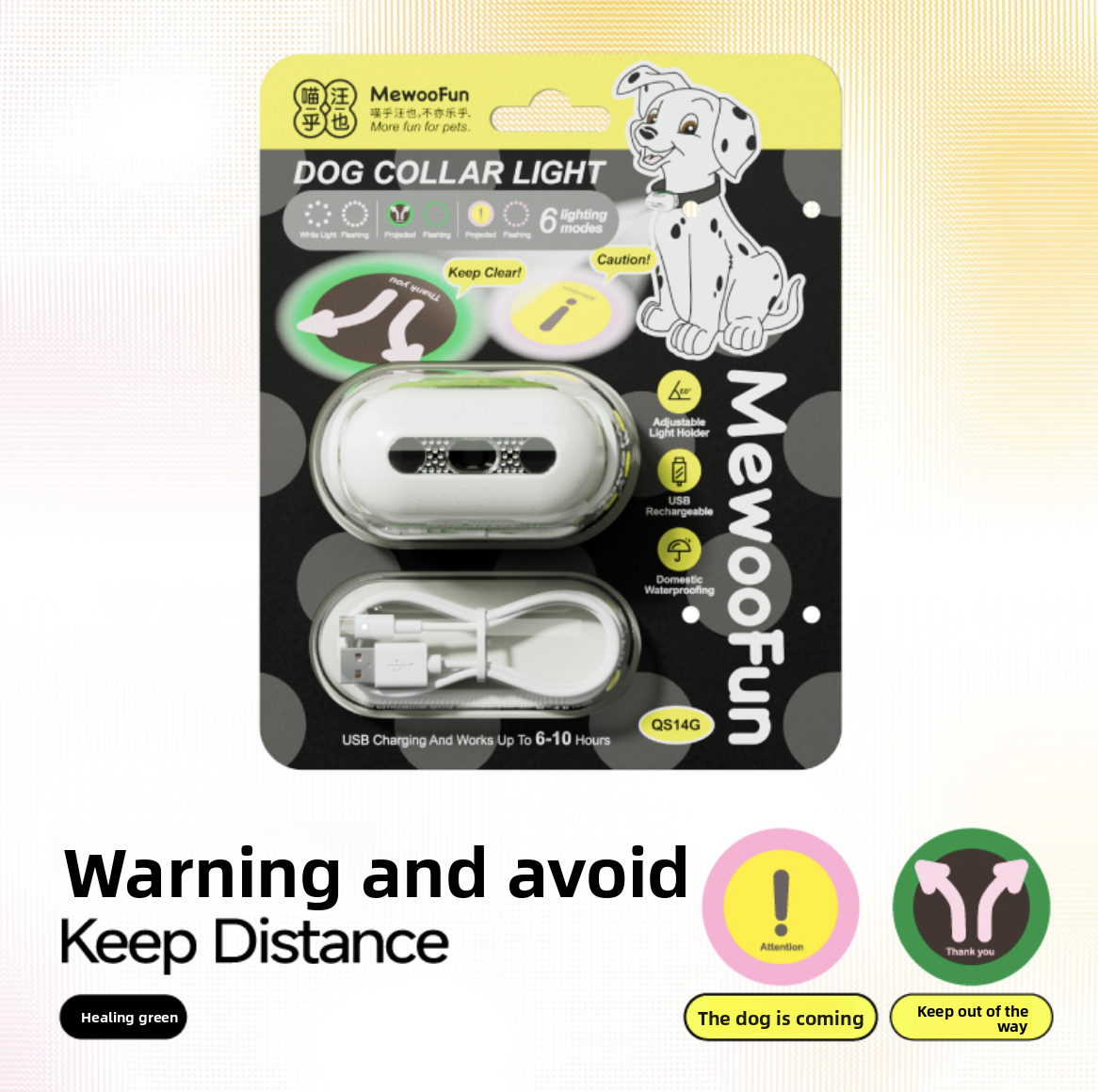 Dog glowing collar