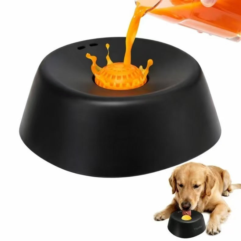 Dog Licking Bowl