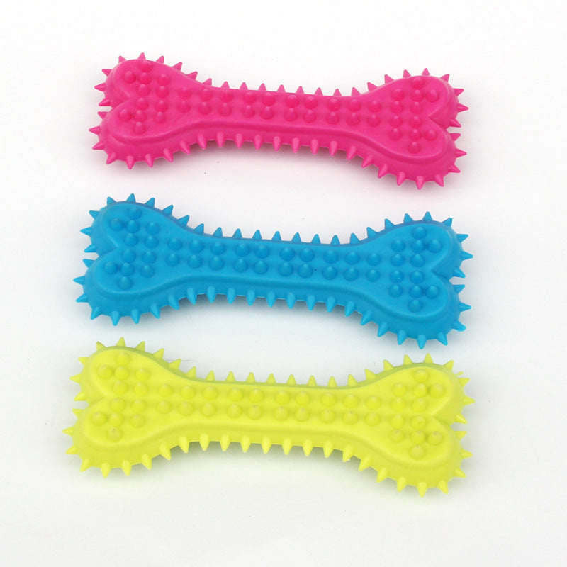 Dog Toothbrush Toy Rubber Bone Solid Toy