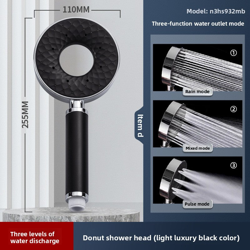 Donut Handheld Pressurized Shower Head Set