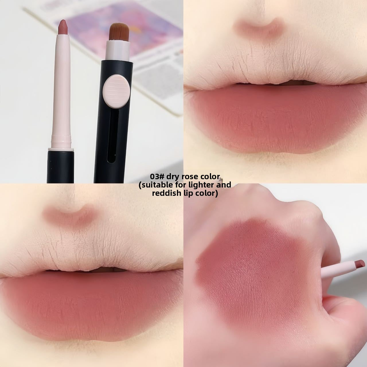 Double Ended Matte Lip Liner with Brush