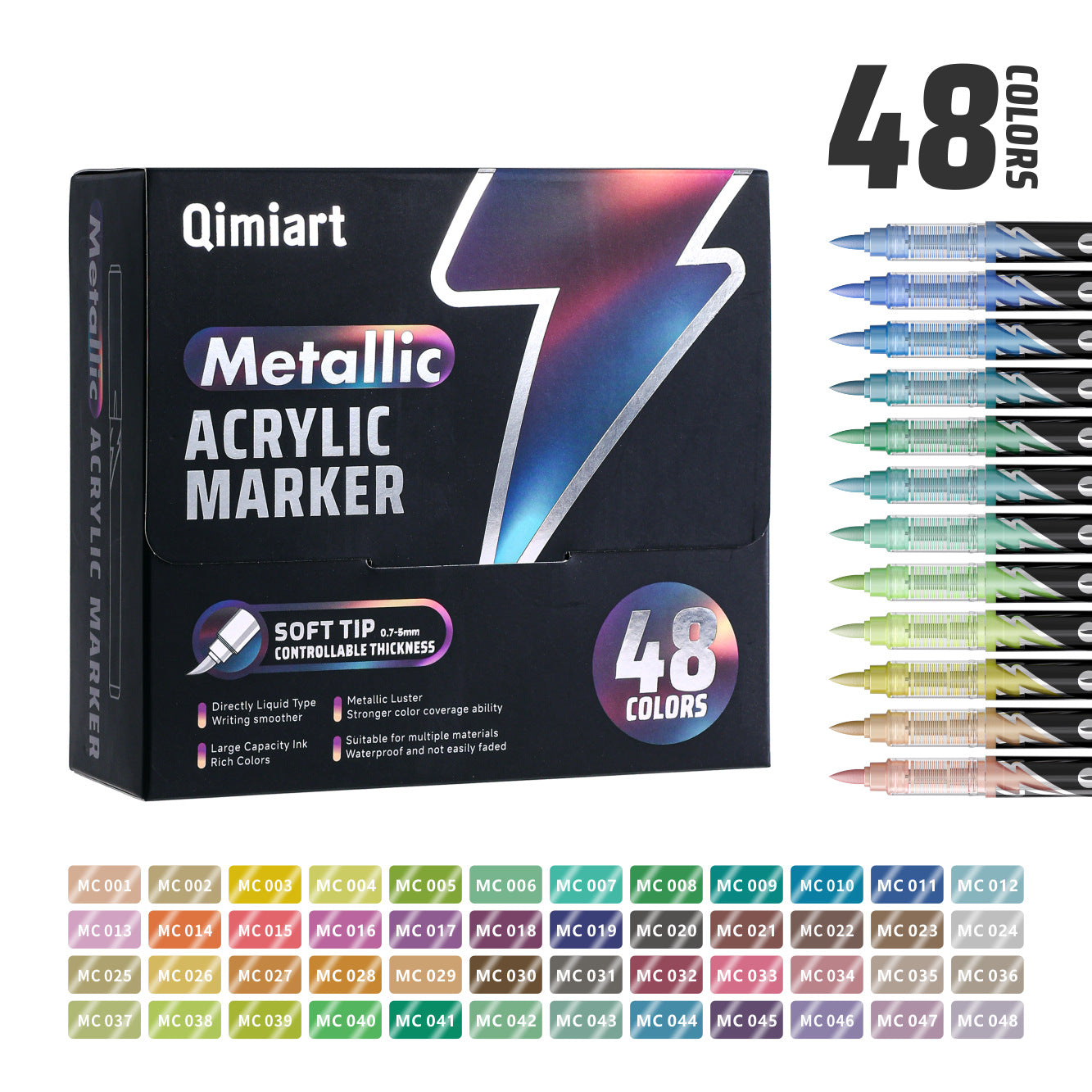 Double Ended Metallic Acrylic Marker Pen