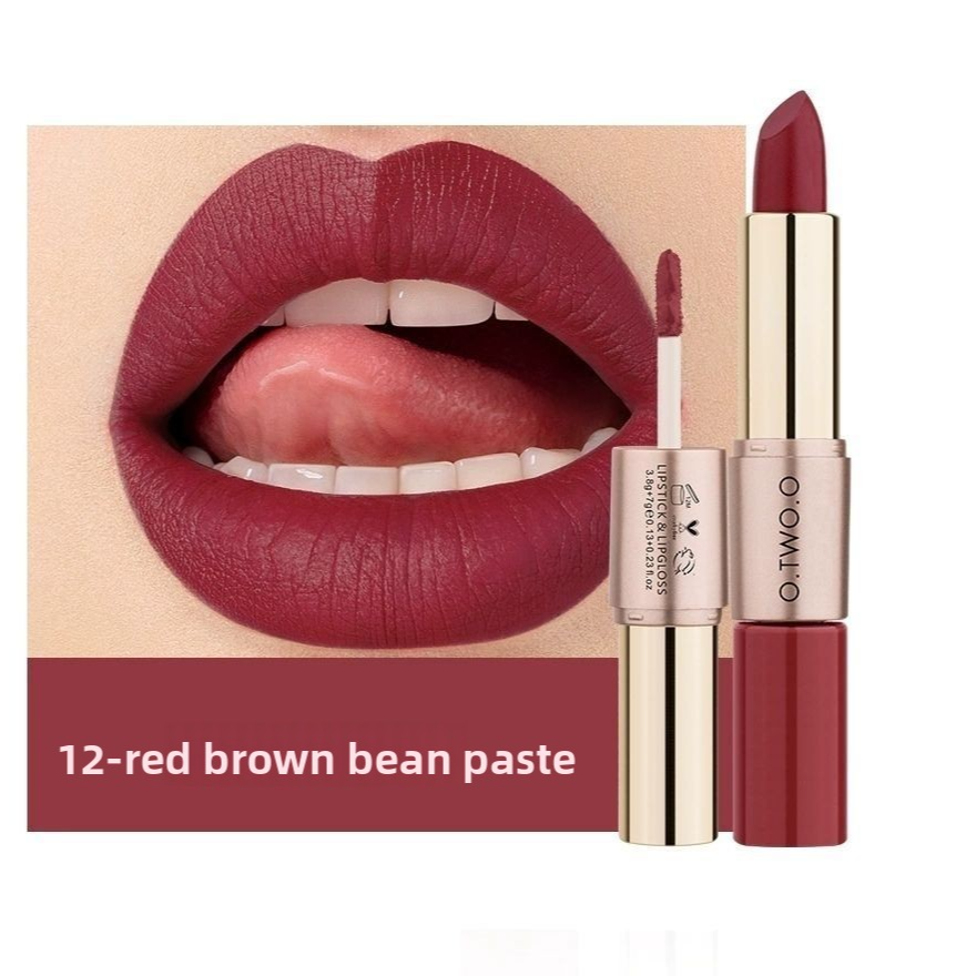 double-headed lipstick lip glaze lipstick long-lasting sweat-proof waterproof