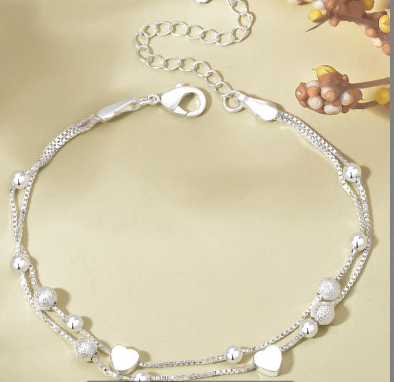 Double-layered pentagonal heart-shaped jewelry piece
