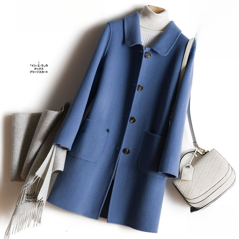 Double-Sided Wool Coat for Women