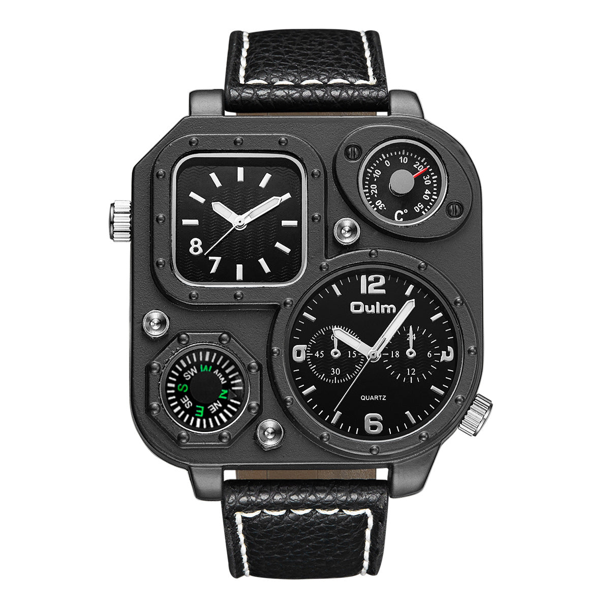 Dual-display dial man's watch
