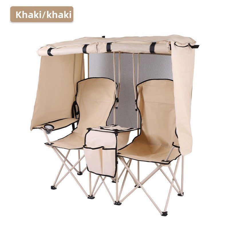 Dual Sunshade Folding Beach Chair