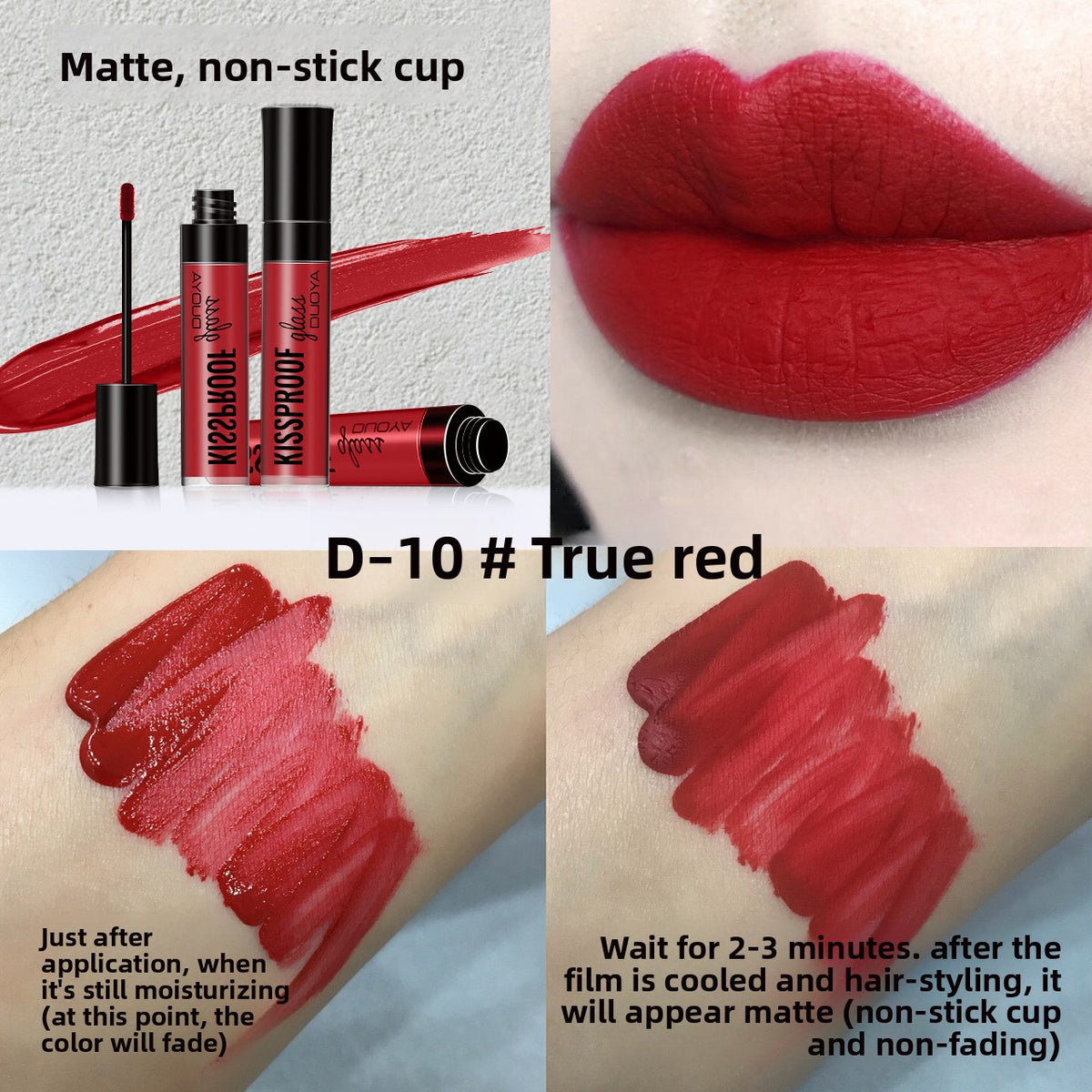 DUOYA Matte Velvet Lip Glaze