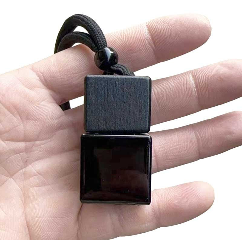 Dyed Black Square Cap Empty Bottle