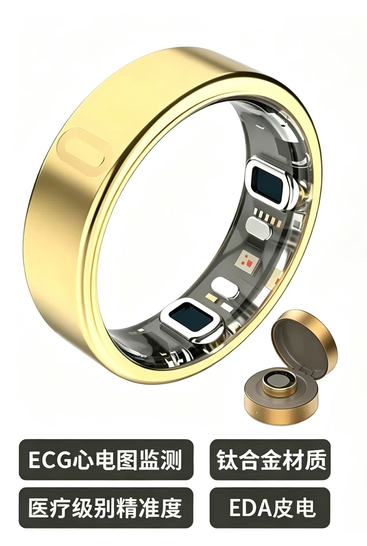 ECG Heart Rate Blood Oxygen Smart Health Ring