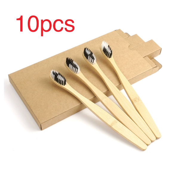Eco-Friendly Bamboo Toothbrush with Soft Bristles for Adults
