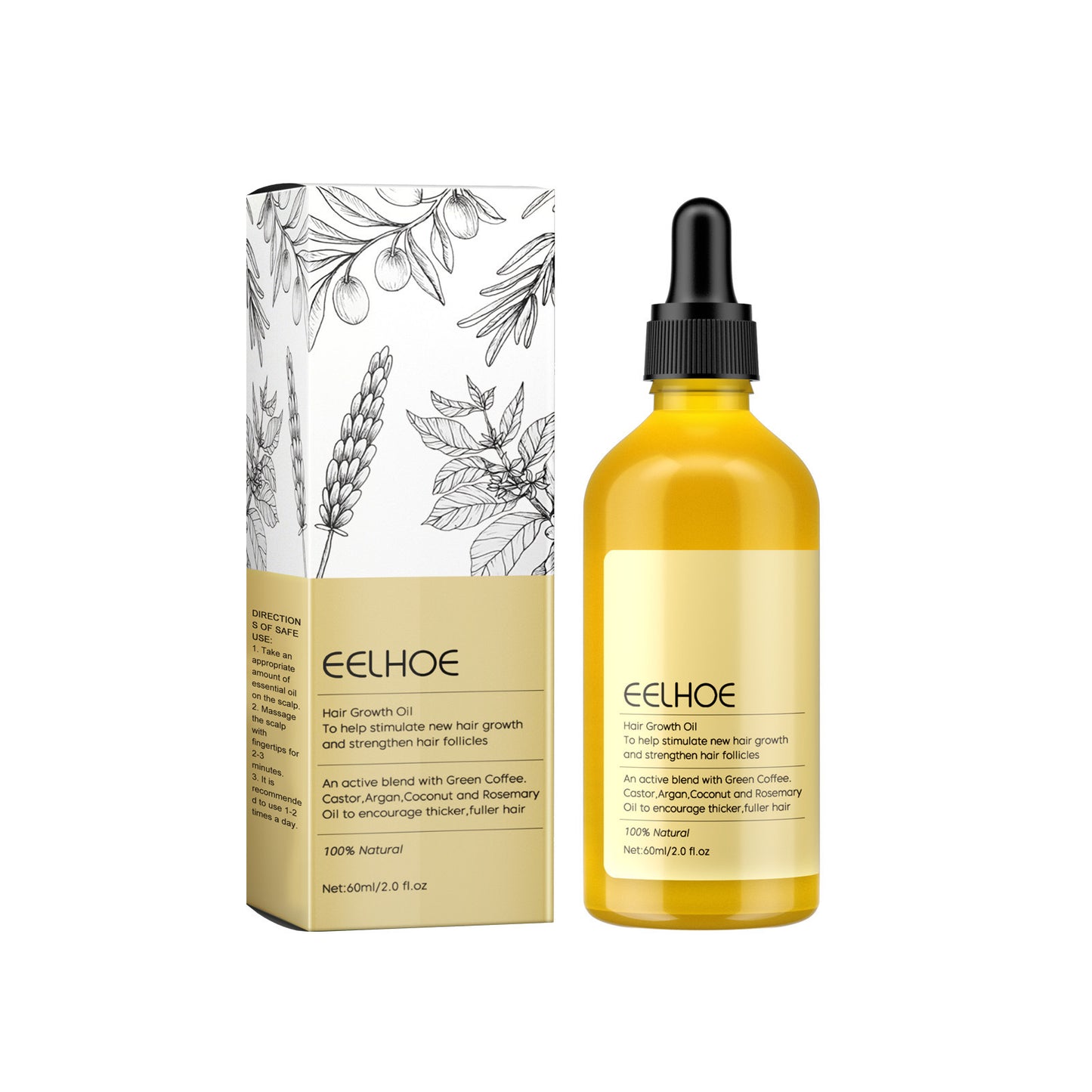 Eelhoe Rosemary Dense Hair Oil Repairs Damaged Hair