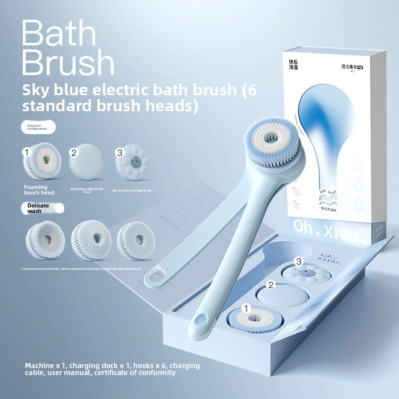 Electric Bath Brush with Multiple Heads
