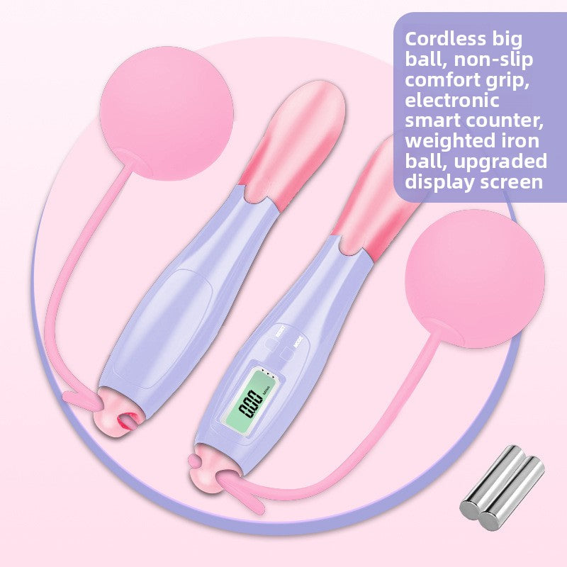 Electronic counting jump rope