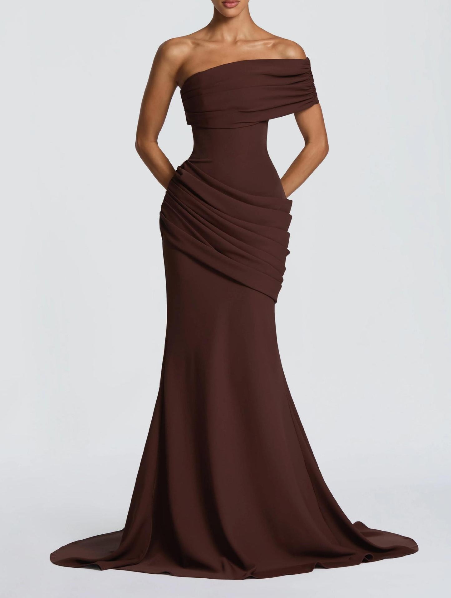 Elegant Trumpet Hem Off-Shoulder Long Dress