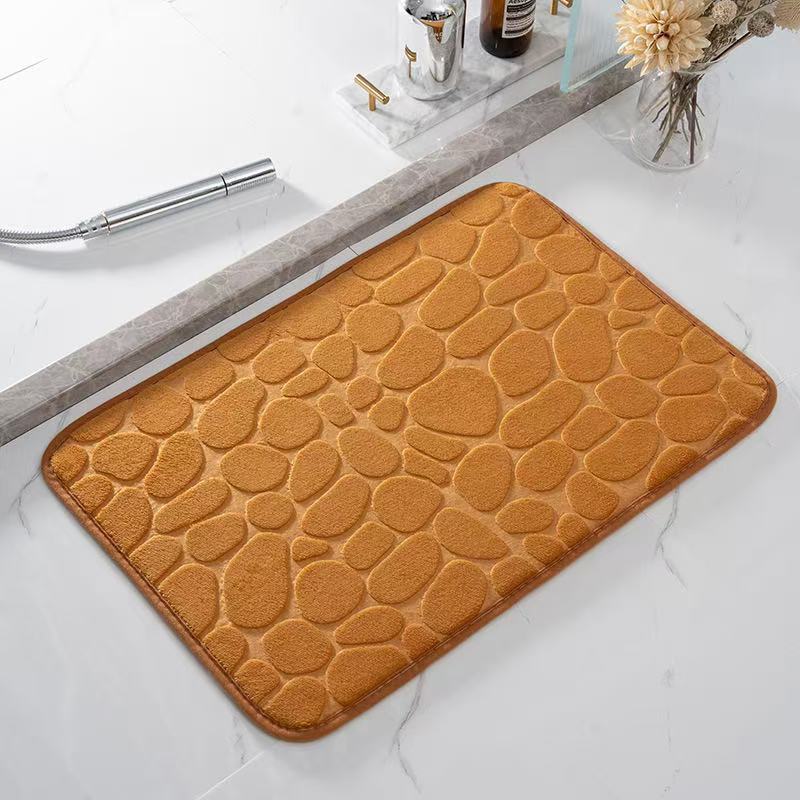 Embossed Coral Velvet Floor Mat