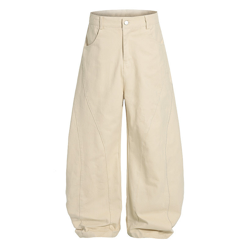 Embroidered Wide Leg Denim Pants