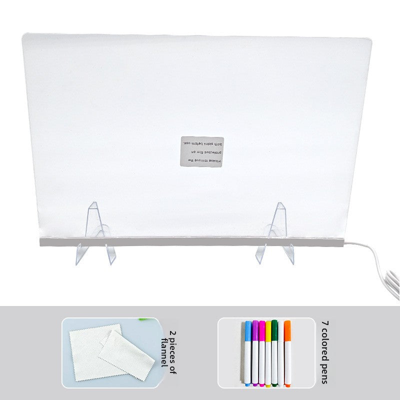 Erasable glowing message board