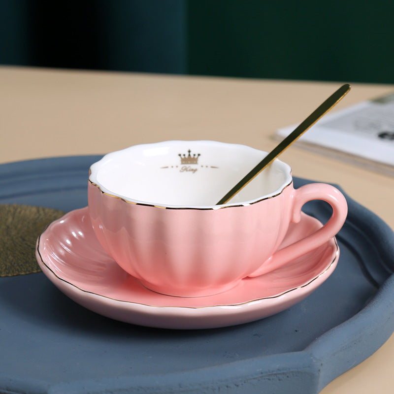 European Style Bone China Coffee Cup Set