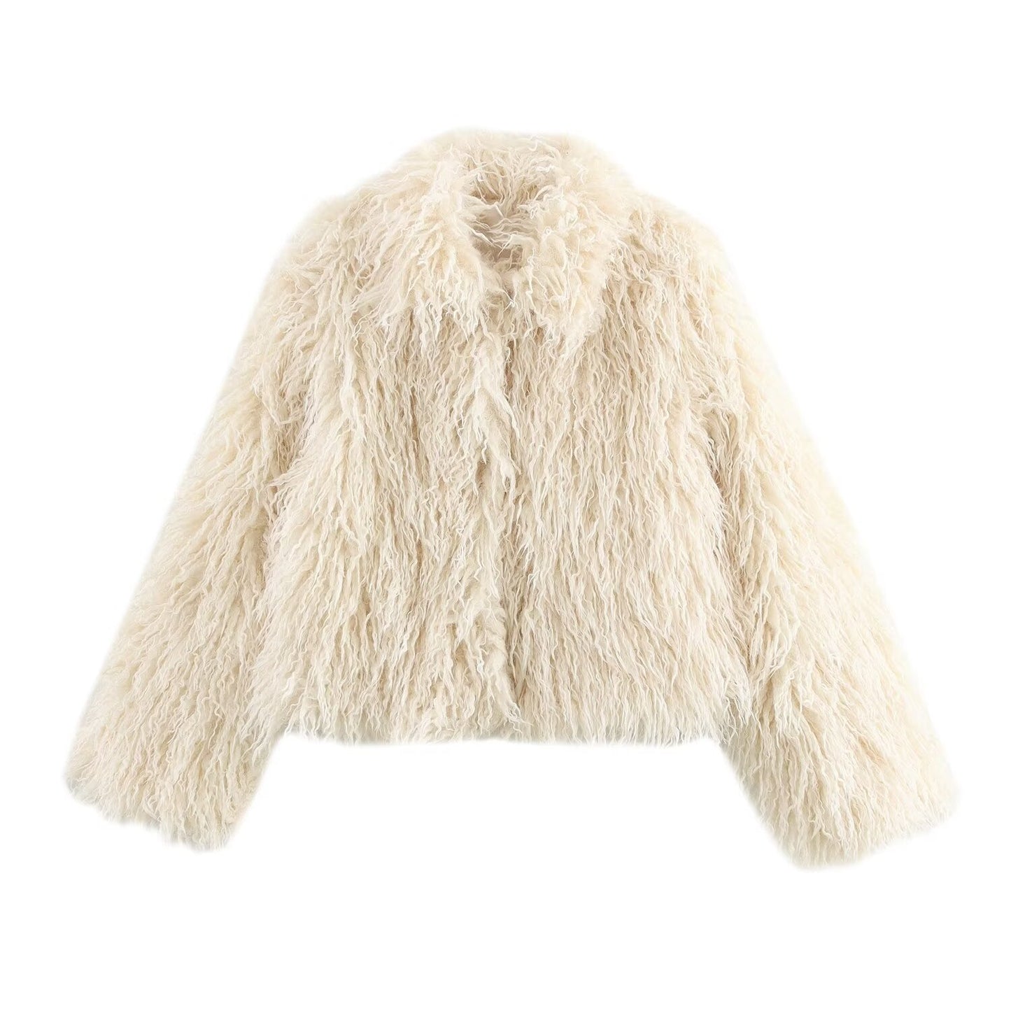 European-style white long-haired fur