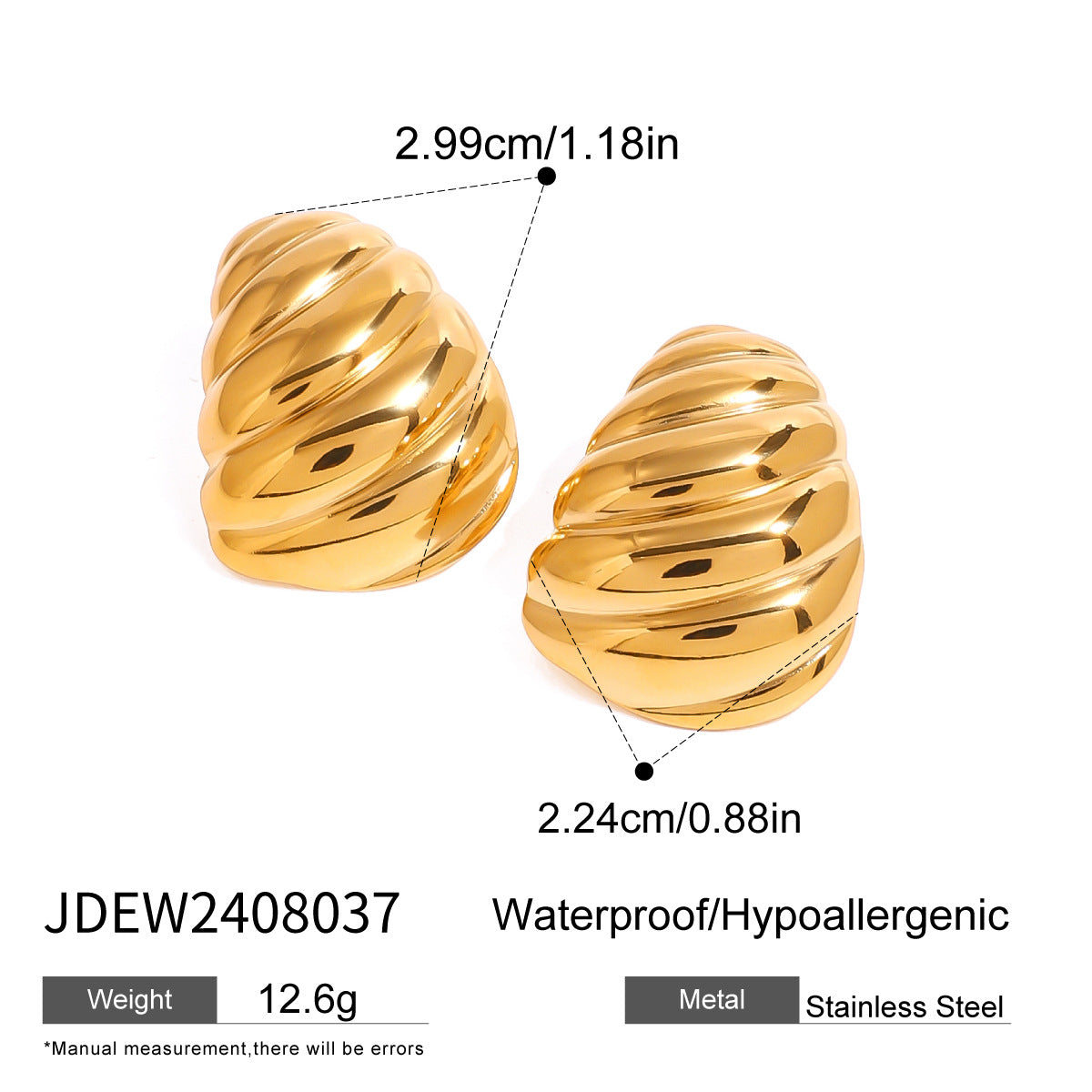 Exaggerated flower-shaped earrings made of titanium and steel jewelry