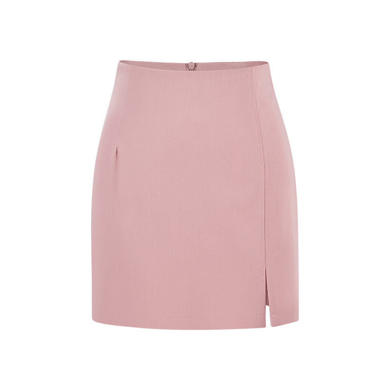 Buy High-Waisted Front-Slit Form-Fitting Stretchy Pencil Skirt