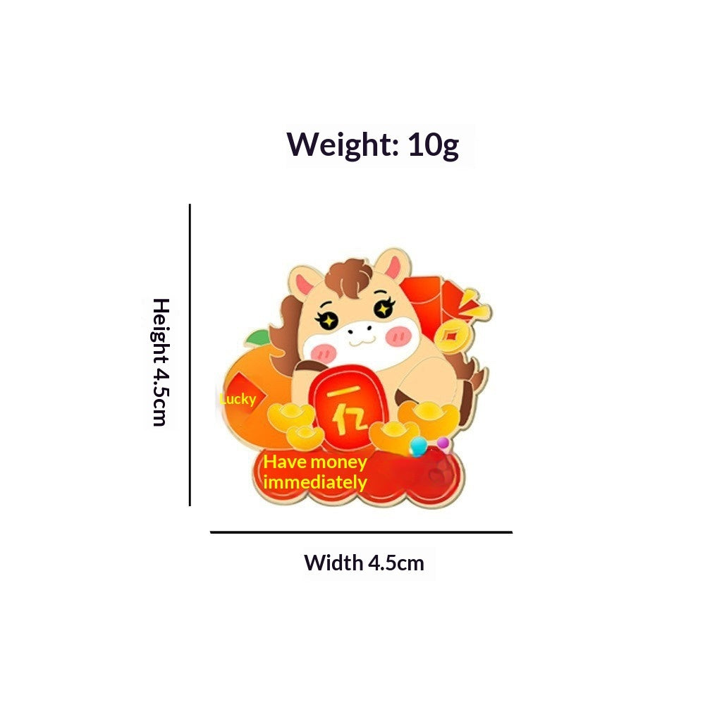 Cute Animal Zodiac Year Gift Brooch Trendy Jewelry Accessory