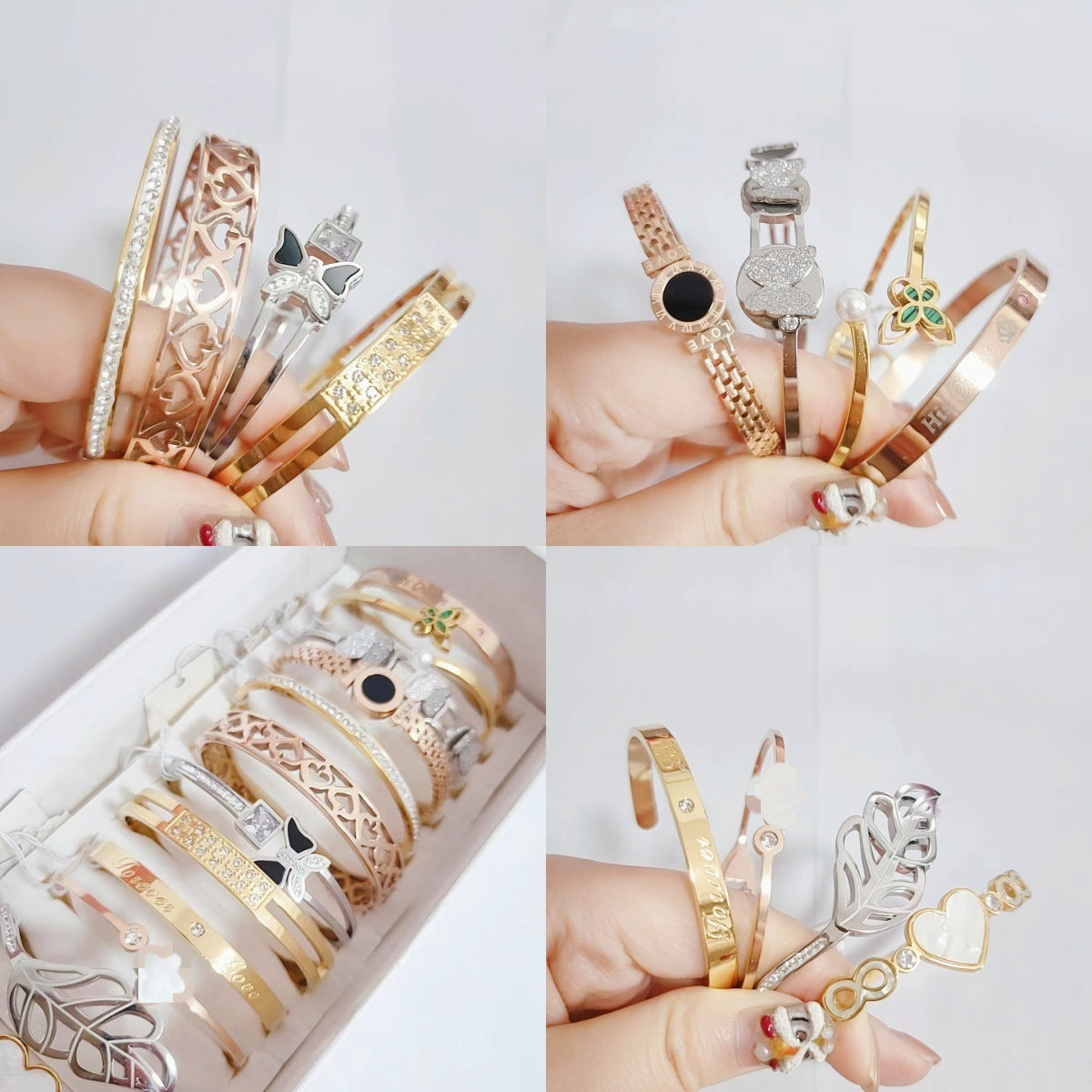 Fashion Diamond Titanium Steel Bracelet