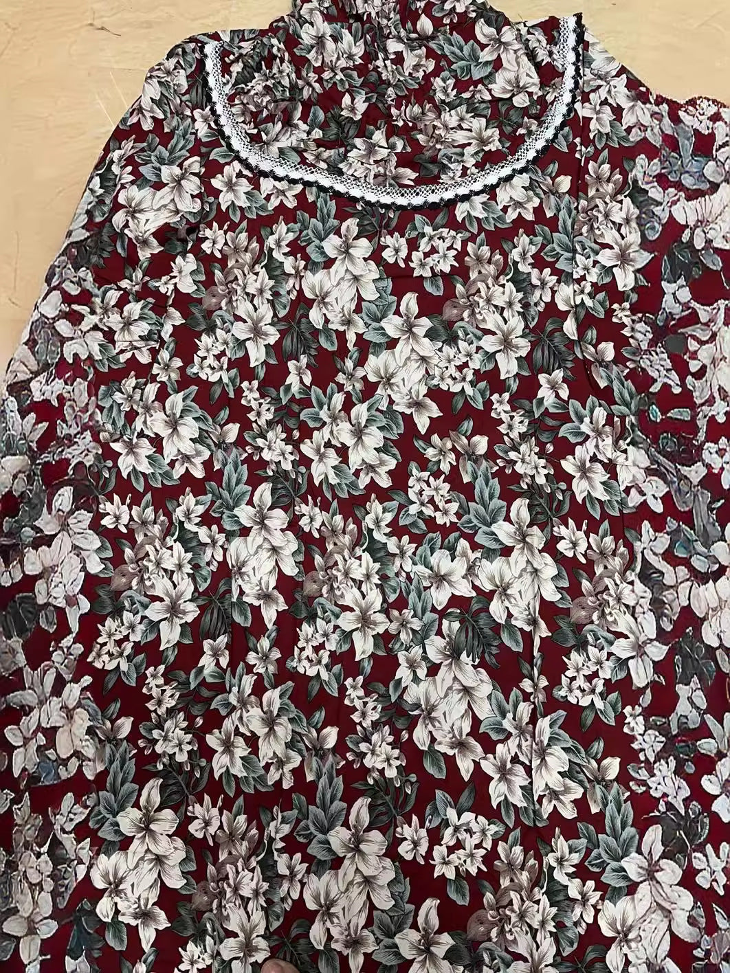 Fashion Flower Robe Dress